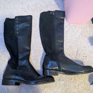 Tahari Black Over the Knee Boots